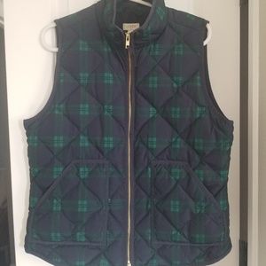 J Crew Light Plaid Vest